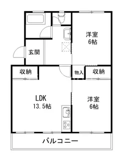 福岡ハイツ第一【4階】の間取り