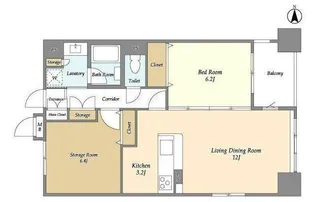 レクセルマンション上野松が谷【5階】の間取り