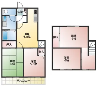 リバーサイドハイツリー【2階】の間取り