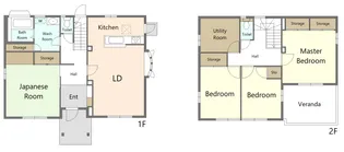 栃木県さくら市葛城【一戸建】の間取り