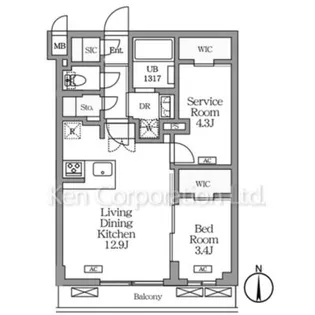 アジールコート都立大学【2階】の間取り