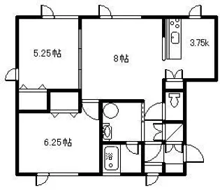 プロスパーハイムA・B【1階】の間取り