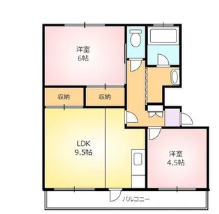 戸ヶ崎第一ニューハイツ【2階】の間取り
