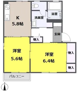 メゾン ド ボヌール【2階】の間取り