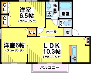 東京都府中市分梅町1【アパート】の間取り