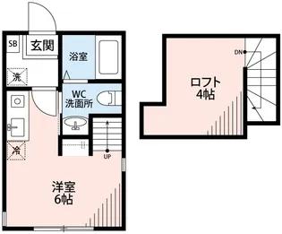 アトリエKMII【2階】の間取り