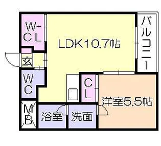 すかる梅満【2階】の間取り