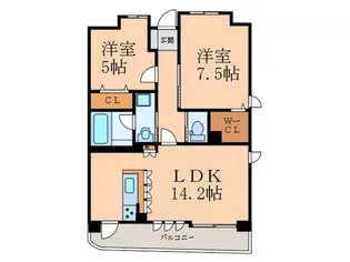 SUNSKY富久【3階】の間取り