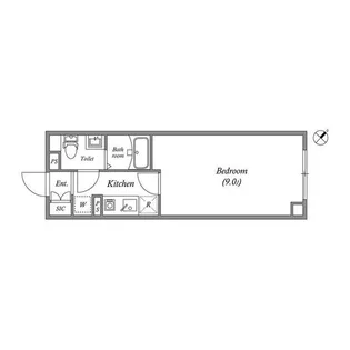 東京都渋谷区幡ヶ谷3【マンション】の間取り