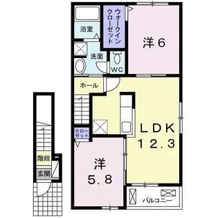 エクセラン・マーロ II【2階】の間取り
