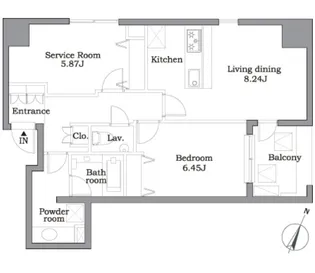 レジディア東麻布【3階】の間取り