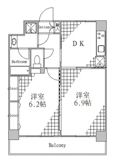 東京都江東区常盤1【マンション】の間取り