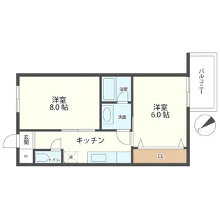 プラザ信開粟津駅前【2階】の間取り