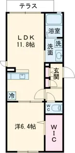 シャーメゾンオーク【1階】の間取り