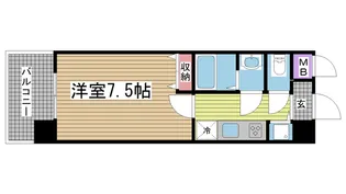 KDXレジデンス三宮【11階】の間取り