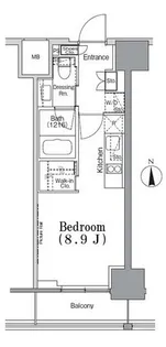 パークハビオ飯田橋【5階】の間取り