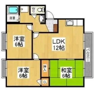 プレステージ大美野A【2階】の間取り