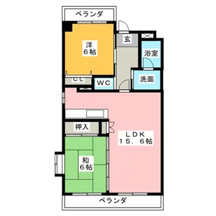 グランドゥール二方【13階】の間取り