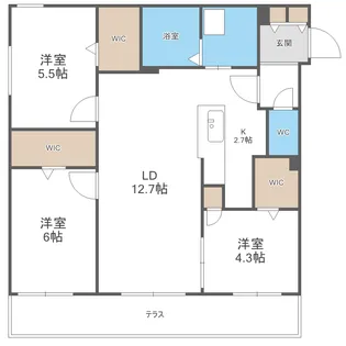 RITZ GRANDE 八軒【4階】の間取り