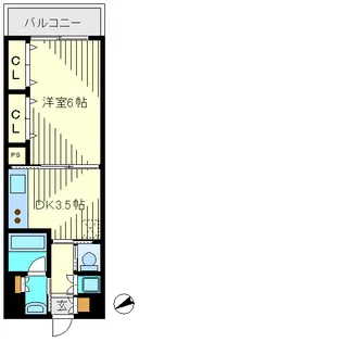 グリーンキャッスルサザナミII【2階】の間取り