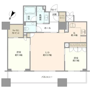 オリゾンマーレ【9階】の間取り