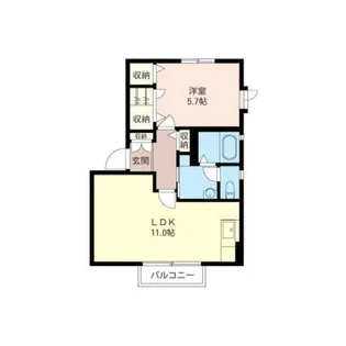 ヴィルヌーブ III【2階】の間取り