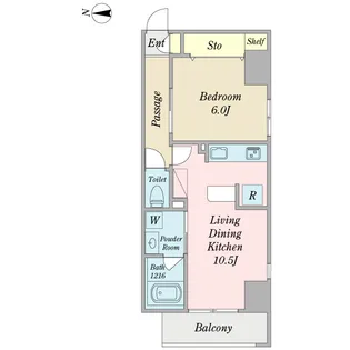 B.S.A 中野【5階】の間取り