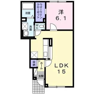 メゾンエスポワール【1階】の間取り