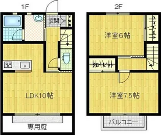 リラ・テラスA【2階】の間取り