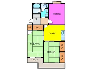 サンバークレー【2階】の間取り