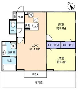 Kirsche(キルシェ)【1階】の間取り