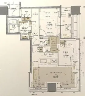 白金ザ・スカイ西棟【5階】の間取り