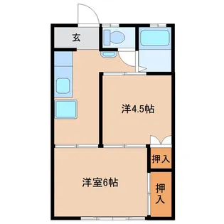 上総ハイツ【1階】の間取り
