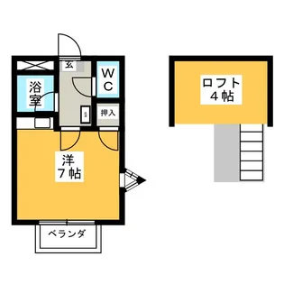 レオドリームB【1階】の間取り