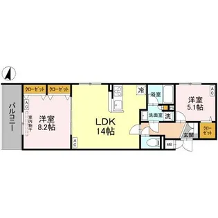 Grace愛宕【2階】の間取り