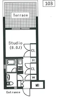 ラティエラ白金高輪【1階】の間取り