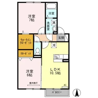 シャインポート屋島G・H棟 H棟【2階】の間取り