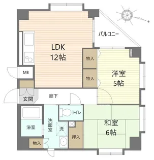 エスポワール(吾妻橋)【5階】の間取り