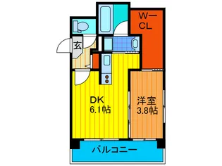 CITY SPIRE十三東【8階】の間取り