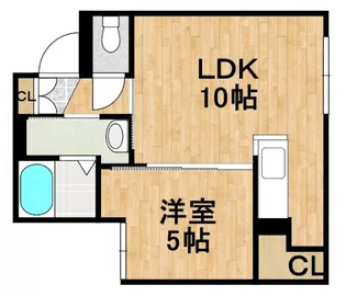 キングフィッシャー恵庭【4階】の間取り