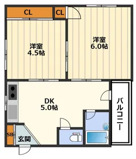 愛美マンション【3階】の間取り