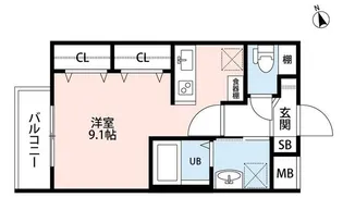 グラシアコート【4階】の間取り