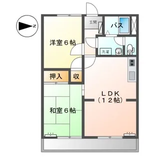 サンシティ有貝【2階】の間取り