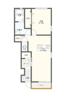 ブレス古坦A【1階】の間取り