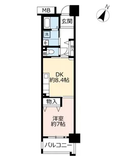 URキャナルタウンウェスト【7階】の間取り