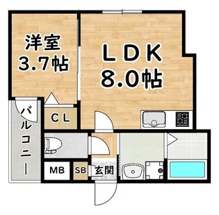 H-maison千船【3階】の間取り