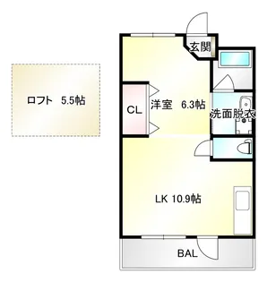 TKマンション【3階】の間取り