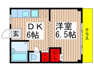 DK Airport flat【1階】の間取り