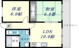 パルコート浅井【2階】の間取り
