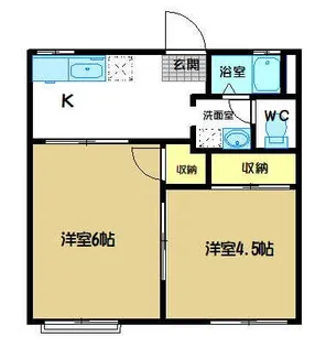 グナーデンハイムB棟【2階】の間取り